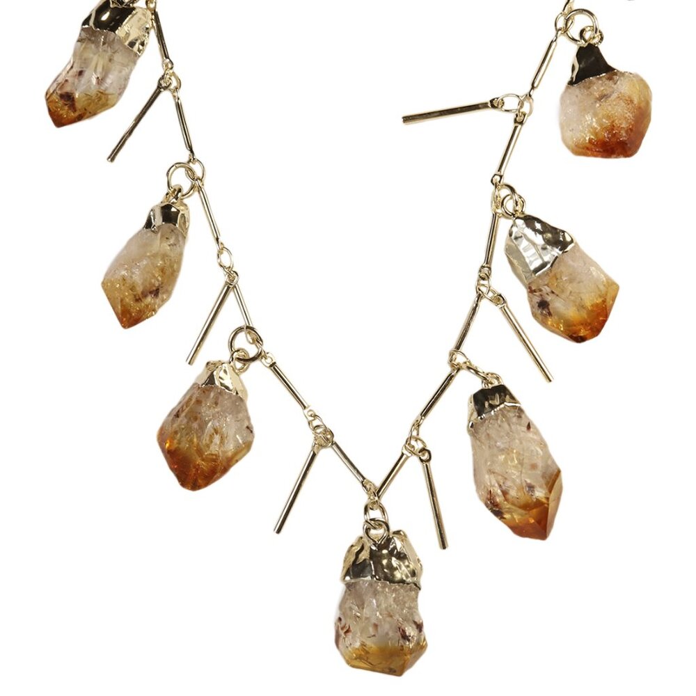 Citrine , Titanium Necklace